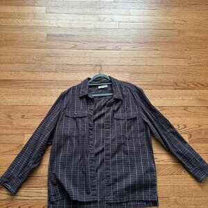 Madewell Men's plaid shirt - purple/yellow size M